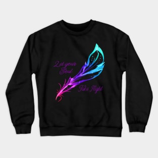 Rainbow Feather Crewneck Sweatshirt